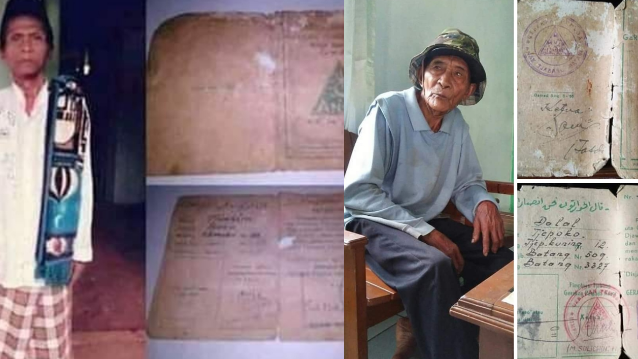 Mbah Musrim anggota Banser Satkoryon Subah Batang Jawa Tengah dan Mbah Dalal dari Desa Cepoko Kuning Batang Jawa Tengah
