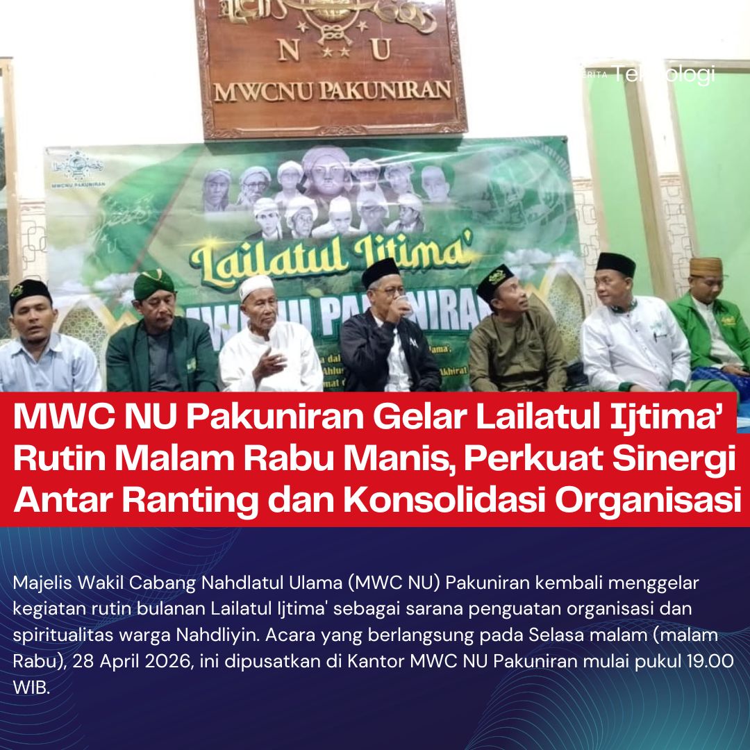 Konten Instagram Berita Teknologi Modern Biru Tua Sian Merah